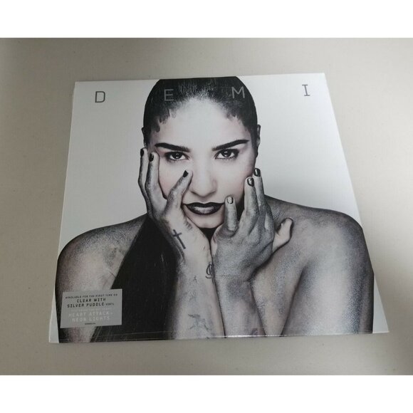 Demi Lovato Demi Limited LP Clear Silver Puddle Vinyl Record Album New - Picture 2 of 3